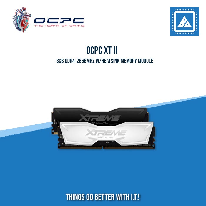 OCPC XT II 8GB DDR4-2666MHZ W/HEATSINK MEMORY MODULE (BLACK|WHITE)