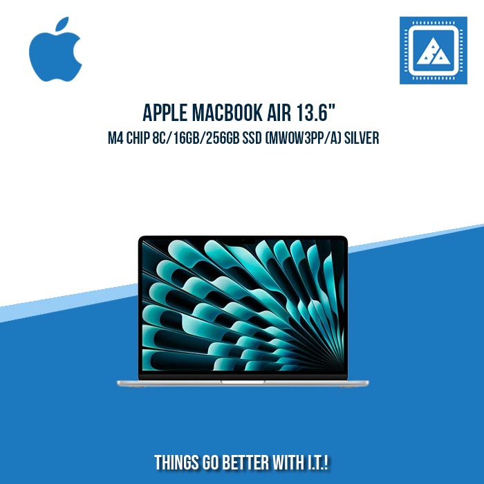 APPLE MACBOOK AIR 13.6" M4 CHIP 8C/16GB/256GB SSD (MW0W3PP/A) | BEST FOR FREELANCERS LAPTOP CORPORATION