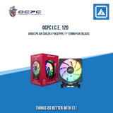 OCPC I.C.E. 120 ARGB CPU AIR COOLER 4*HEATPIPE/1*120MM-FAN (BLACK|WHITE)