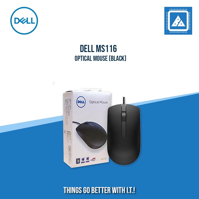 DELL MS116 OPTICAL MOUSE (BLACK)