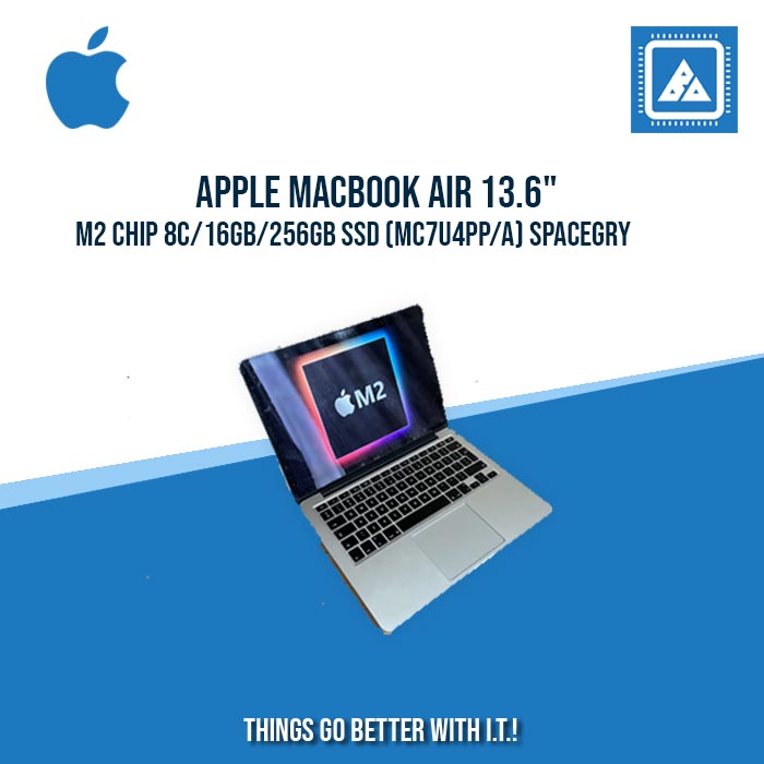 APPLE MACBOOK AIR 13.6" M2 CHIP 8C/16GB/256GB SSD (MC7U4PP/A) BEST FOR STUDENTS AND FREELANCERS