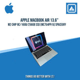 APPLE MACBOOK AIR 13.6" M2 CHIP 8C/16GB/256GB SSD (MC7U4PP/A) BEST FOR STUDENTS AND FREELANCERS