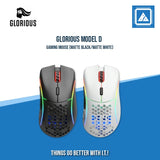 GLORIOUS MODEL D/MODEL D- GAMING MOUSE /MATTE BLACK/MATTE WHITE
