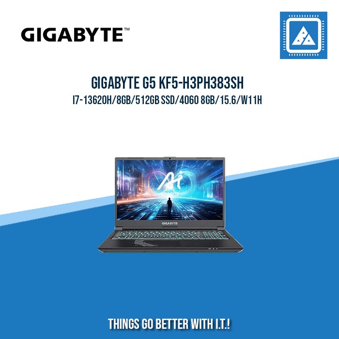 GIGABYTE G5 KF5-H3PH383SH I7-13620H/8GB/512GB SSD/4060 8GB | BEST FOR GAMING AND AUTOCAD