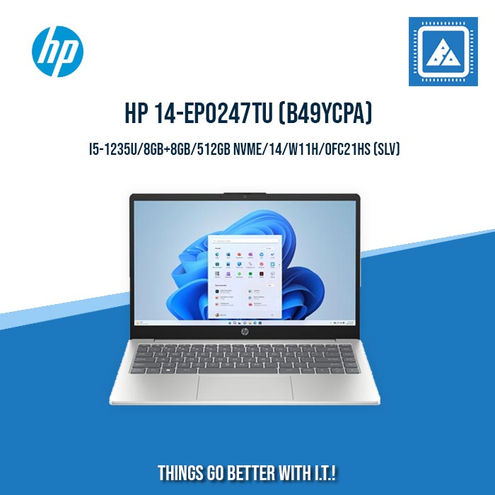HP 14-EP0247TU (B49YCPA) I5-1235U/8GB+8GB/512GB NVME |  BEST FOR STUDENT LAPTOPS|