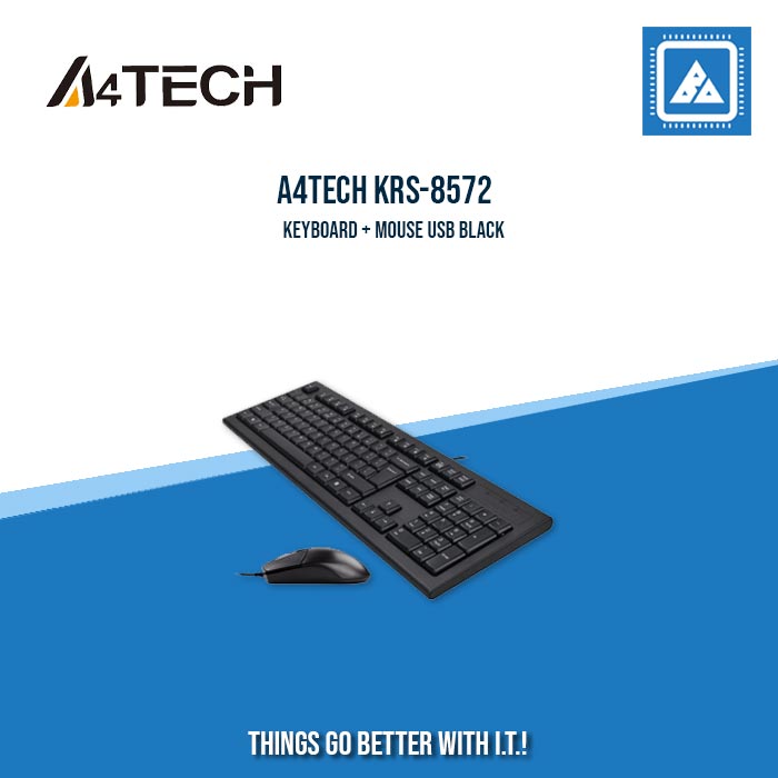 A4TECH KRS-8572 KEYBOARD + MOUSE USB BLACK