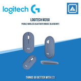 LOGITECH M350 PEBBLE WIRELESS BLUETOOTH MOUSE (BLUEBERRY|GRAY|LAVENDER LEMONADE|PINK|SAND