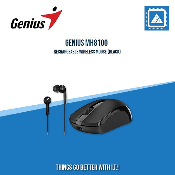 GENIUS MH8100 RECHARGEABLE WIRELESS MOUSE (BLACK) – BlueArm Computer Store