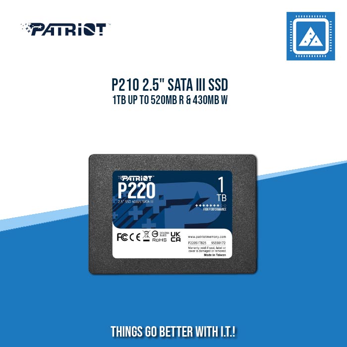 P210 2.5" SATA III SSD 1TB UP TO 520MB R & 430MB W