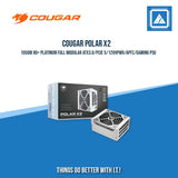 COUGAR POLAR X2 1050W 80+ PLATINUM FULL MODULAR ATX3.0/PCIE 5/12VHPWR/APFC/GAMING PSU