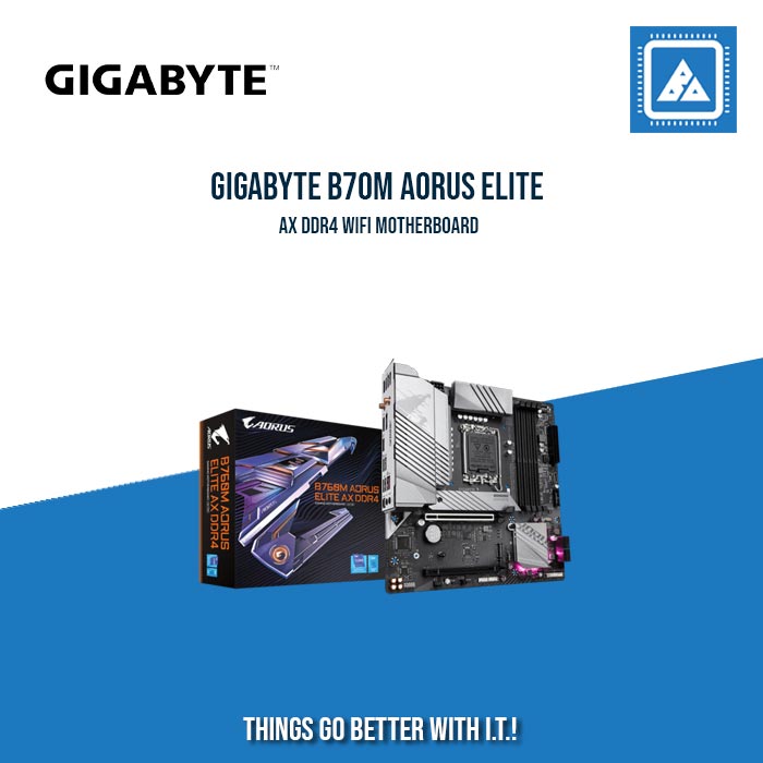 GIGABYTE B70M AUROS ELITE AX DDR4 WIFI MOTHERBOARD