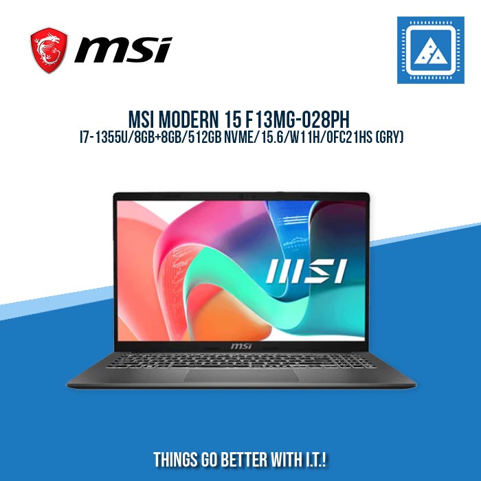 MSI MODERN 15 F13MG-028PH I7-1355U/8GB+8GB/512GB NVME | BEST FOR FREELANCERS LAPTOP