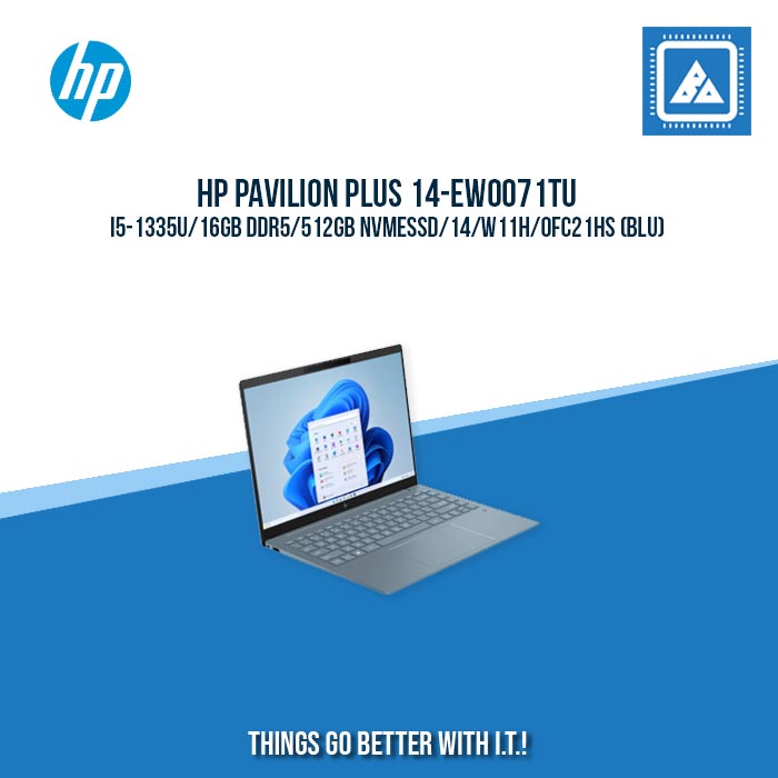 HP PAVILION PLUS 14-EW0071TU i5-1335U/16GB DDR5/512GB NVMeSSD | BEST FOR STUDENTS AND FREELANCERS LAPTOP