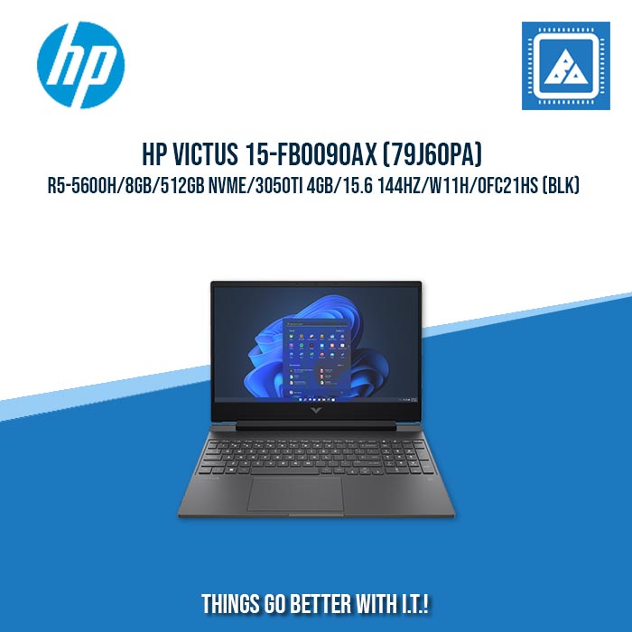 HP VICTUS 15-FB0090AX (79J60PA) R5-5600H/8GB/512GB NVME/3050TI 4GB | BEST FOR GAMING AND AUTOCAD LAPTOP