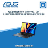 ASUS VIVOBOOK PRO 15 K6502VU-MA113WS I9-13900H/8GB+8GB/1TB NVME/4050 6GB | BEST FOR GAMING AND RENDERING LAPTOP