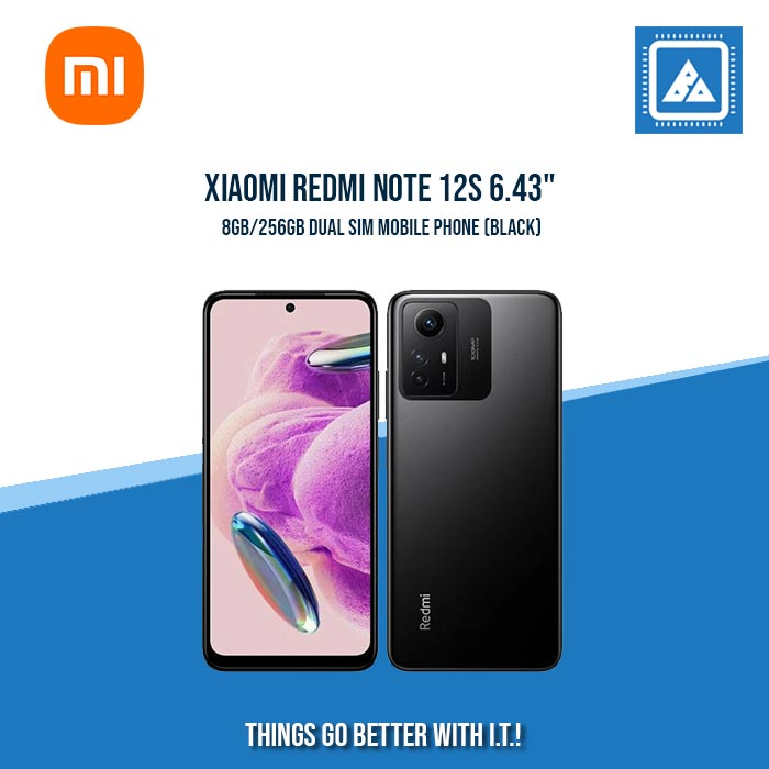 XIAOMI REDMI NOTE 12S 6.43" 8GB/256GB DUAL SIM MOBILE PHONE (BLACK)