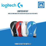 LOGITECH M187 WIRELESS MINI MOUSE (BLACK/BLUE /RED/WHITE)