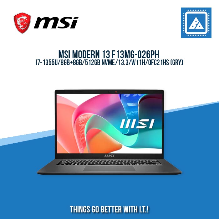 MSI MODERN 13 F13MG-026PH I7-1355U/8GB+8GB/512GB NVME | BEST FOR FREELANCER