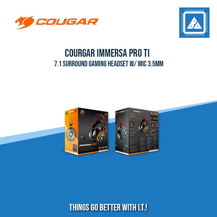 COURGAR IMMERSA PRO TI 7.1 SURROUND GAMING HEADSET W/ MIC 3.5MM