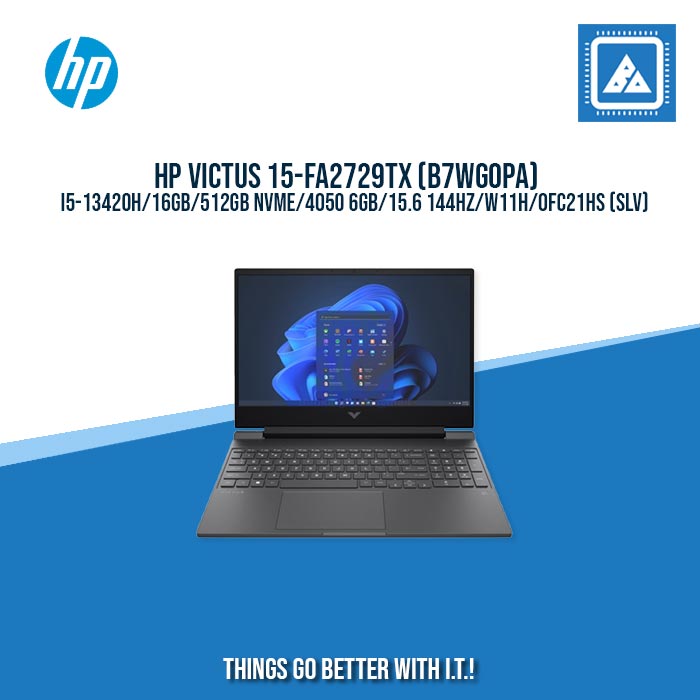 HP VICTUS 15-FA2729TX (B7WG0PA) I5-13420H/16GB/512GB NVME/4050 6GB/15.6 144HZ/W11H/BEST FOR AUTOOCAD AND GAMING LAPTOPS