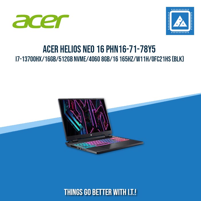 ACER HELIOS NEO 16 PHN16-71-78Y5 I7-13700HX/16GB/512GB NVME/4060 8GB | BEST FOR AUTOCAD AND GAMING LAPTOP
