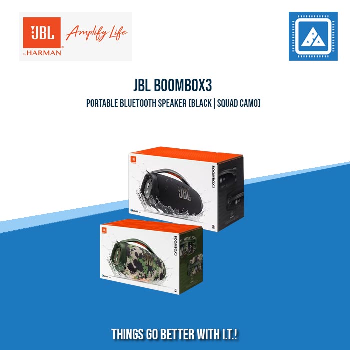 JBL BOOMBOX3 PORTABLE BLUETOOTH SPEAKER (BLACK|SQUAD CAMO)