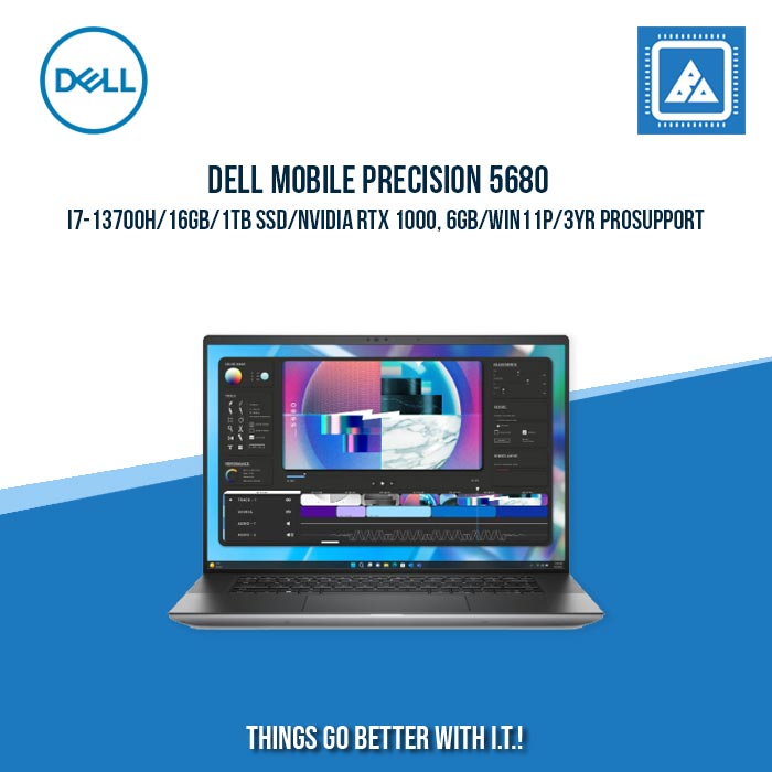 DELL MOBILE PRECISION 5680 I7-13700H/16GB/1TB SSD/NVIDIA RTX 1000, 6GB | BEST FOR VIDEO EDITING AND SOFTWARE DEVELOPMENT LAPTOP