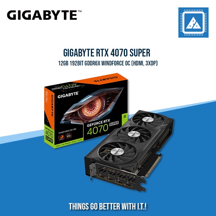 GIGABYTE RTX 4070 SUPER 12GB 192BIT GDDR6X WINDFORCE OC (HDMI, 3XDP)