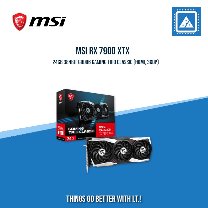 MSI RX 7900 XTX 24GB 384BIT GDDR6 GAMING TRIO CLASSIC (HDMI, 3XDP)
