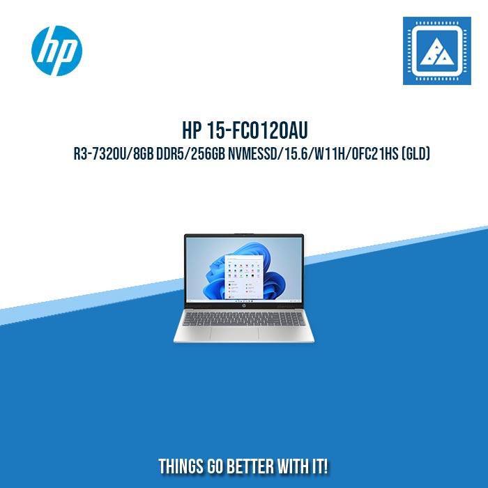 HP 15-FC0120AU (8X0D1PA) R3-7320U/8GB DDR5/256GB NVMeSSD | BEST FOR STUDENTS LAPTOP