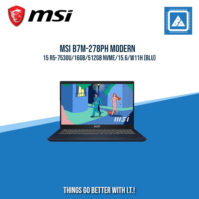 MSI B7M-278PH MODERN 15 R5-7530U/16GB/512GB NVME | BEST FOR FREELANCERS LAPTOP