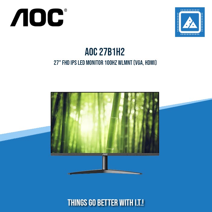 AOC 27B1H2 27" FHD IPS LED MONITOR 100HZ WLMNT (VGA, HDMI)