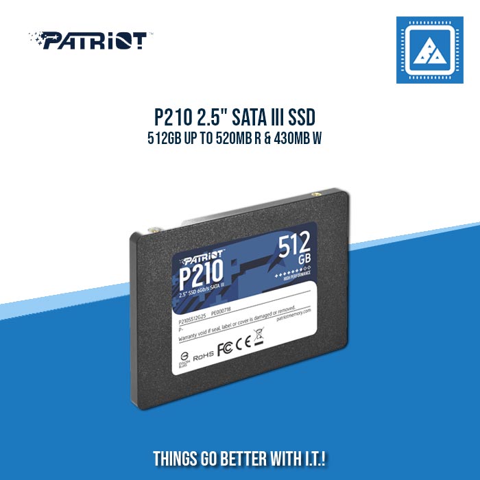 P210 2.5" SATA III SSD 512GB UP TO 520MB R & 430MB W