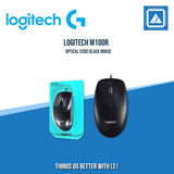 LOGITECH M100R OPTICAL (USB) BLACK MOUSE