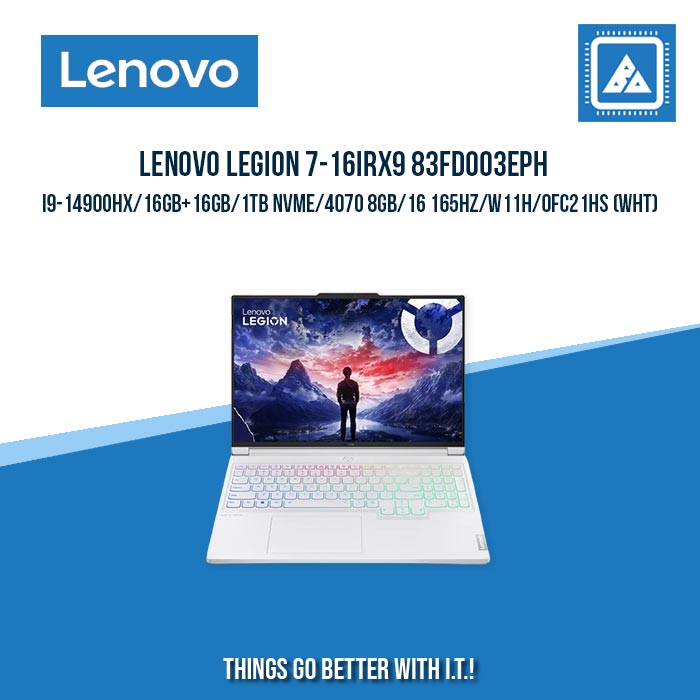 LENOVO LEGION 7-16IRX9 83FD003EPH I9-14900HX/16GB+16GB/1TB NVME/4070 8GB | BEST FOR RENDERING LAPTOP