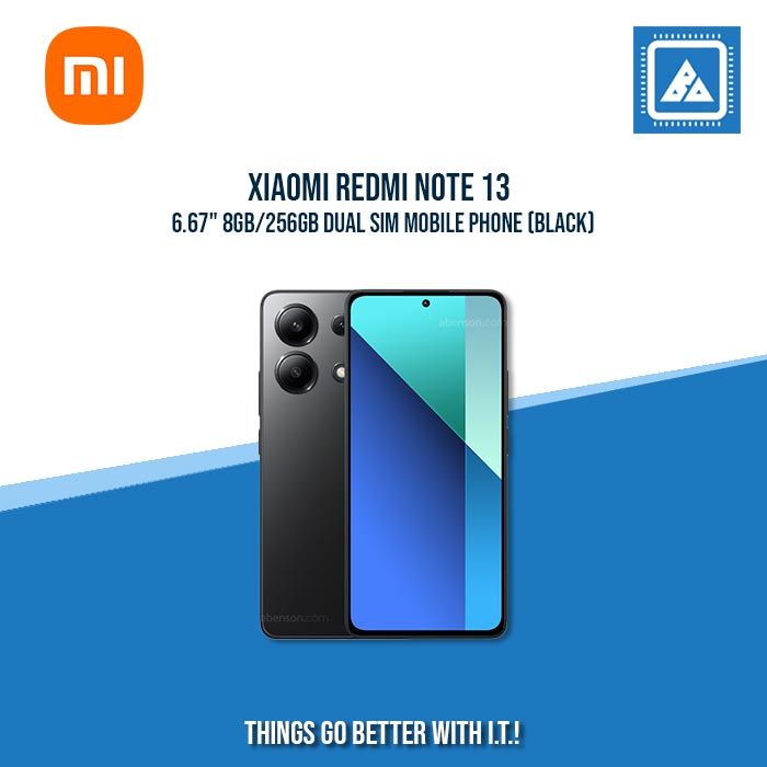 XIAOMI REDMI NOTE 13 6.67 8GB256GB DUAL SIM MOBILE PHONE (BLACK)