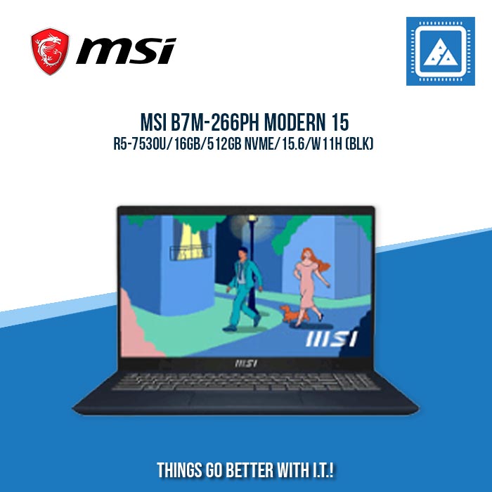 MSI B7M-266PH MODERN 15 R5-7530U/16GB/512GB NVME | BEST FOR STUDENTS AND FREELANCERS LAPTOP