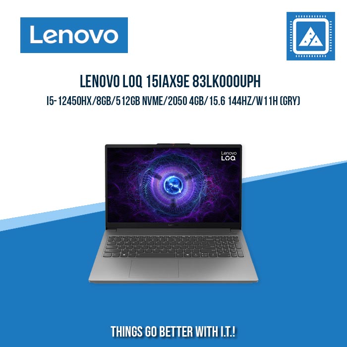 LENOVO LOQ 15IAX9E 83LK000UPH I5-12450HX/8GB/512GB NVME/2050 4GB | BEST FOR AUTOCAD LAPTOP