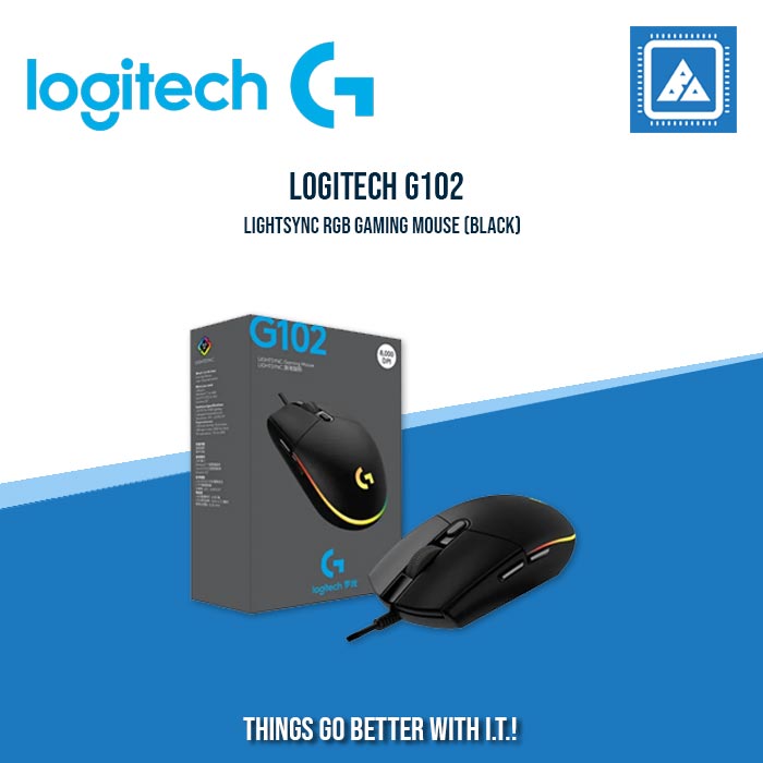 LOGITECH G102 LIGHTSYNC RGB GAMING MOUSE (BLACK/WHITE)