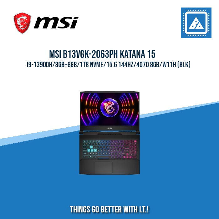 MSI B13VGK-2063PH KATANA 15 I9-13900H/8GB+8GB/1TB NVME/15.6 144HZ/4070 8GB| BEST FOR FREELANCERS LAPTOP