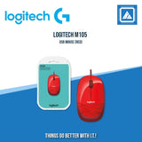 LOGITECH M105 USB MOUSE (RED)