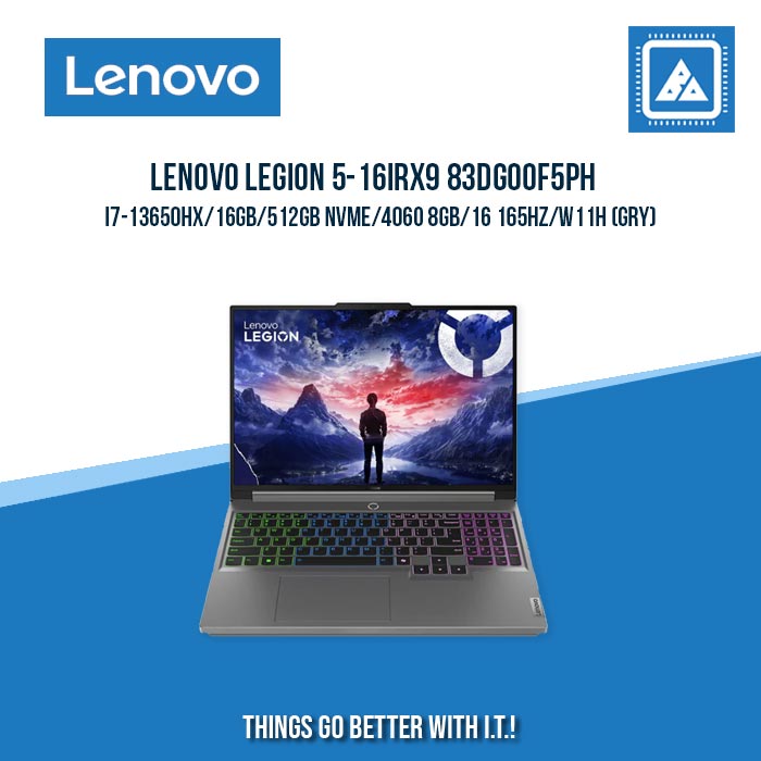 LENOVO LEGION 5-16IRX9 83DG00F5PH I7-13650HX/16GB/512GB NVME/4060 8GB | BEST FOR AUTOCAD AND GAMING LAPTOP