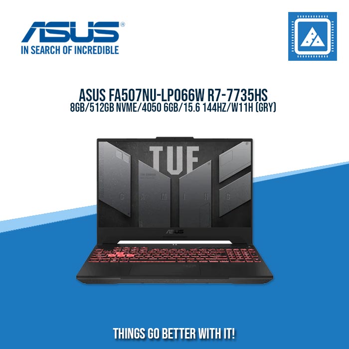 ASUS FA507NU-LP066W R7-7735HS/8GB/512GB NVME/4050 6GB | BEST FOR GAMING AND AUTOCAD LAPTOP