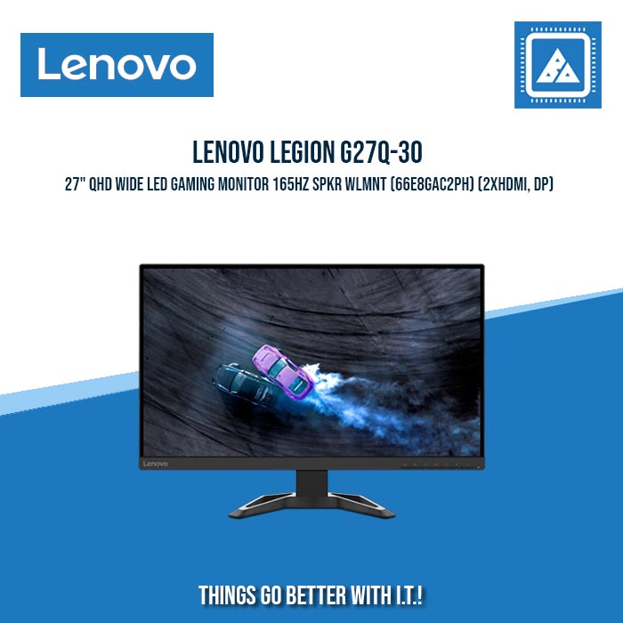 LENOVO LEGION G27Q-30 27" QHD WIDE LED GAMING MONITOR 165HZ SPKR WLMNT (66E8GAC2PH) (2XHDMI, DP)