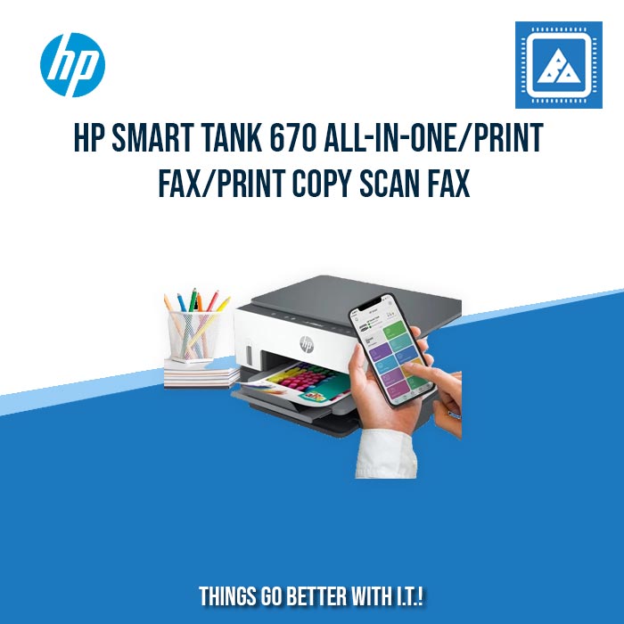 HP SMART TANK 670 ALL-IN-ONE/PRINT COPY SCAN WIRELESS/12PPM BLACK 7PPM COLOR/1200X1200 DPI/3000 PAGES DUTY/USB 2.0 WI-FI BLUETOOTH LE/AUTO DUPLEX/W11H (BLK)