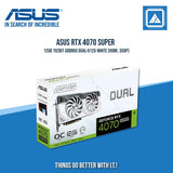 ASUS RTX 4070 SUPER 12GB 192BIT GDDR6X DUAL-O12G-WHITE (HDMI, 3XDP)