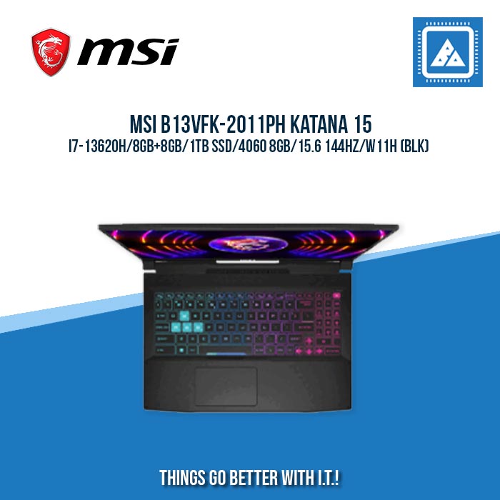 MSI B13VFK-2011PH KATANA 15 I7-13620H/8GB+8GB/1TB SSD/4060 8GB | BEST FOR GAMING  AND AUTOCAD LAPTOP