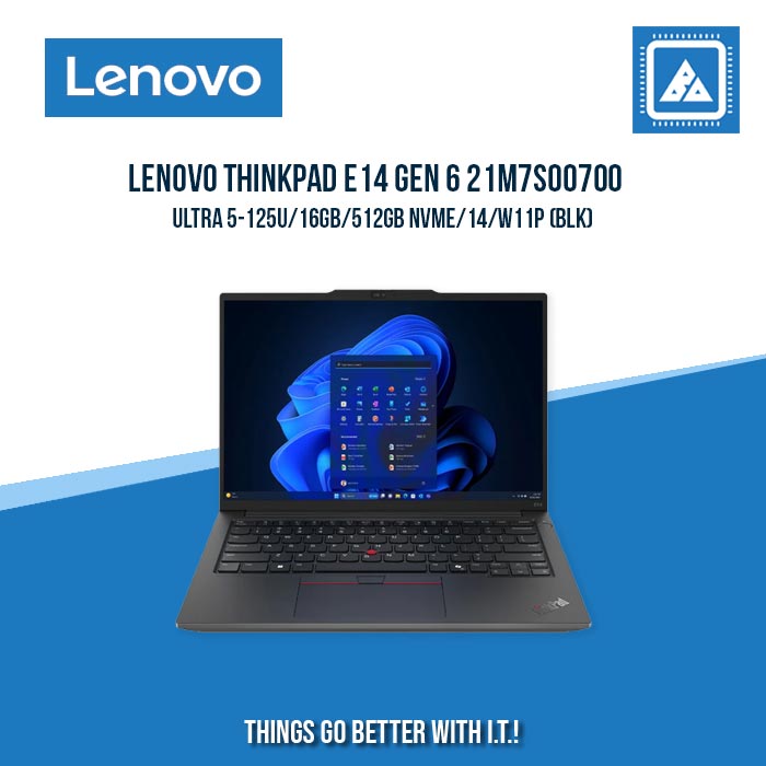 LENOVO THINKPAD E14 GEN 6 21M7S00700 ULTRA 5-125U/16GB/512GB NVME | BEST FOR STUDENTS AND FREELANCERS LAPTOP