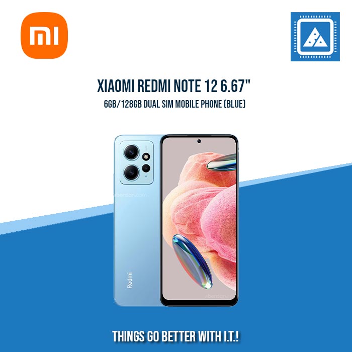 XIAOMI REDMI NOTE 12 6.67" 6GB/128GB DUAL SIM MOBILE PHONE (BLUE)