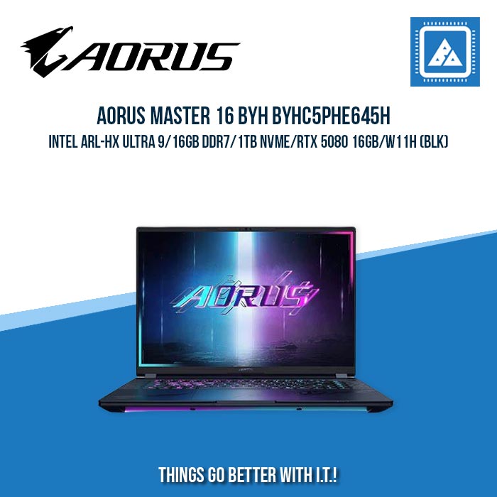 AORUS MASTER 16 BYH BYHC5PHE645H/INTEL ARL-HX ULTRA 9/16GB DDR7/1TB NVME/RTX 5080 16GB | BEST FOR VIDEO EDITING AND RENDERING LAPTOP